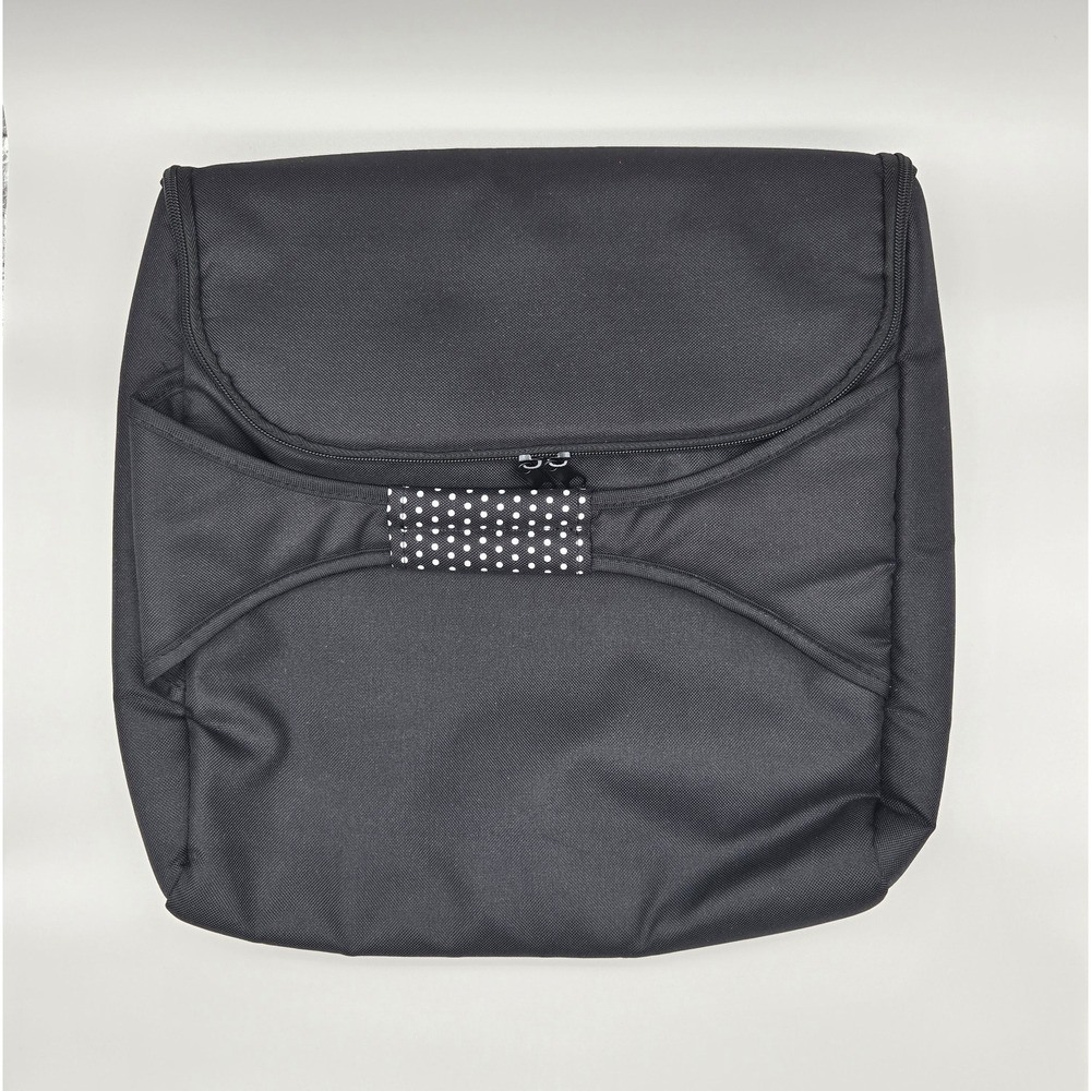 Pampered Chef On-The-Go Insulated Cool & Serve Carrier #2608 Black Polka Dot